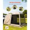 Beige 300D Oxford Pop Up Screen Tent 4-6 Person Instant Canopy